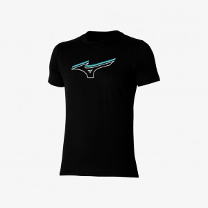 Mizuno ATHLETIC RB TEE Černé | CZ_MZN51113