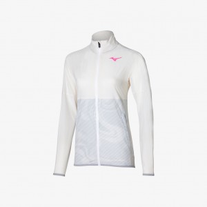 Mizuno CHARGE PRINTED JACKET Bílé | CZ_MZN44310