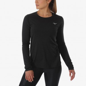 Mizuno IMPULSE CORE LS TEE Černé | CZ_MZN63218