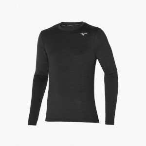 Mizuno IMPULSE CORE LS TEE Černé | CZ_MZN82066