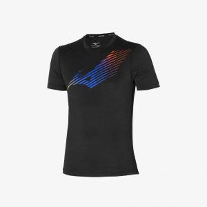 Mizuno IMPULSE GRAPHIC RB TEE Černé | CZ_MZN41789