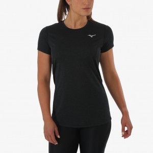 Mizuno IMPULSE GRAPHIC TEE Černé | CZ_MZN51441