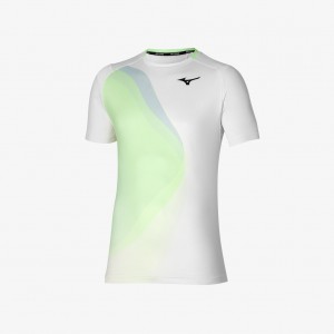 Mizuno SHADOW GRAPHIC TEE Bílé | CZ_MZN33731