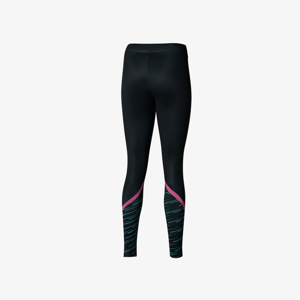 Mizuno ATHELETIC GRAPHIC LEGGINGS Černé | CZ_MZN70549