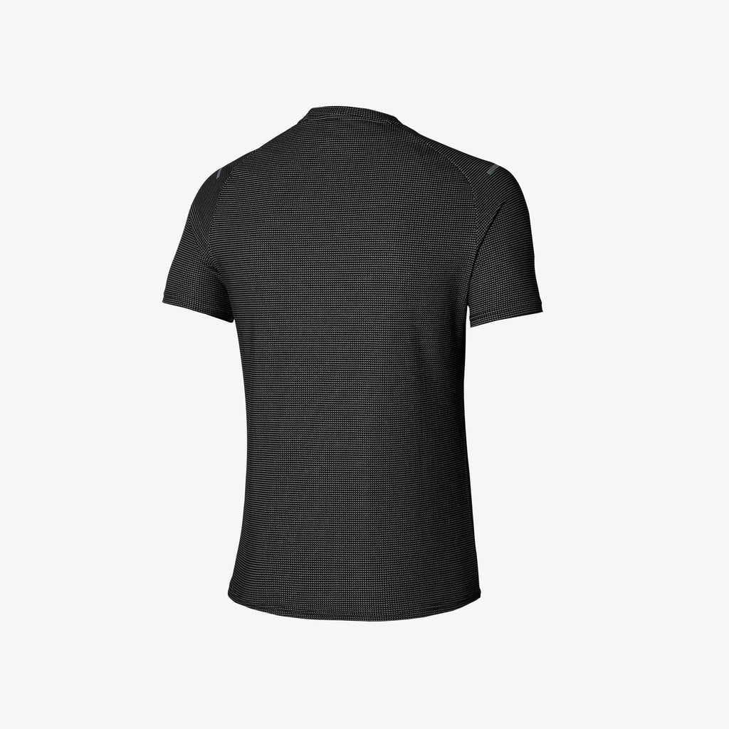 Mizuno DRYAEROFLOW UNDYED BLACK TEE Černé | CZ_MZN55152