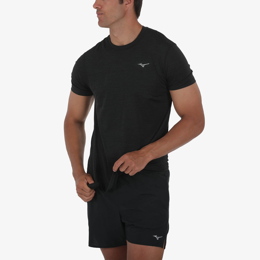 Mizuno IMPULSE CORE TEE Černé | CZ_MZN61572