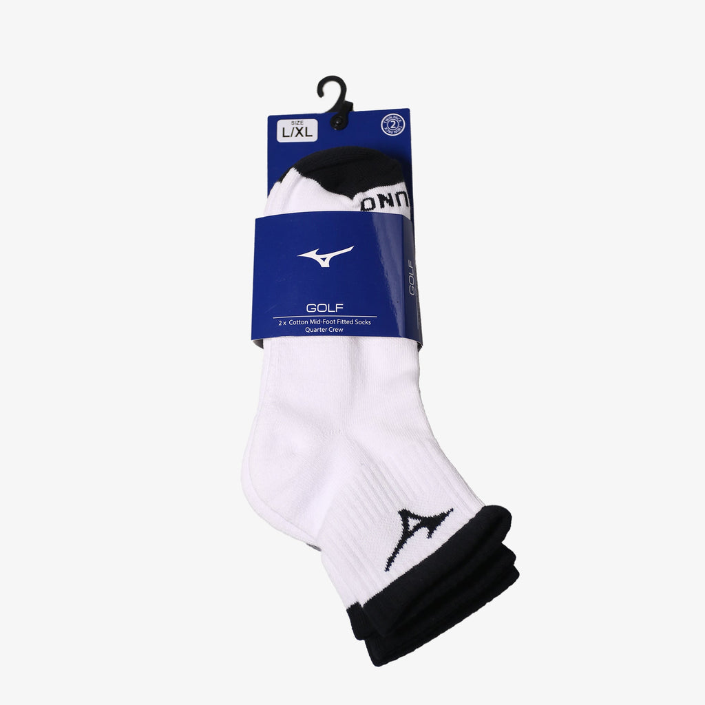 Mizuno QTR CREW FITTED SOCK (2-PACK) Bílé | CZ_MZN67287