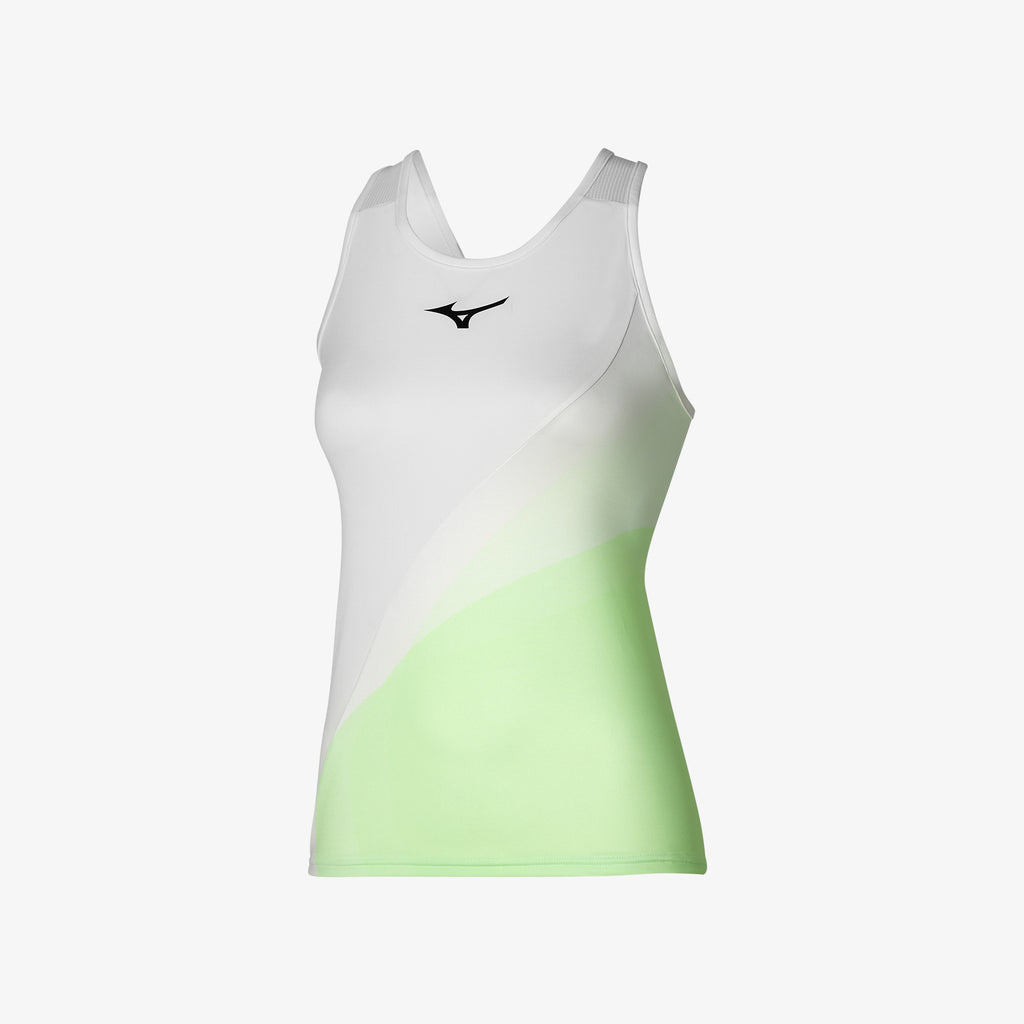 Mizuno RELEASE PRINTED TANK Bílé Zelene | CZ_MZN53123