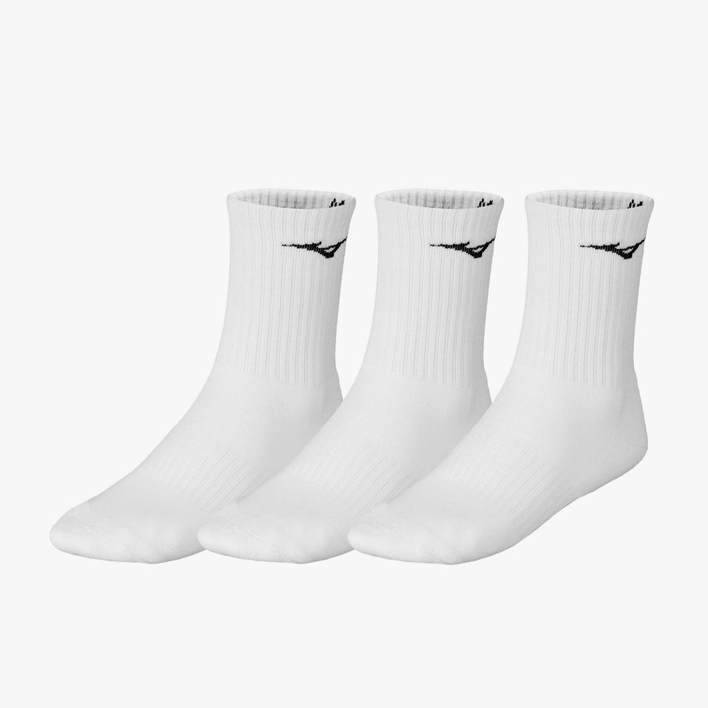 Mizuno TRAINING CREW SOCKS (3 PACK) Bílé | CZ_MZN87668